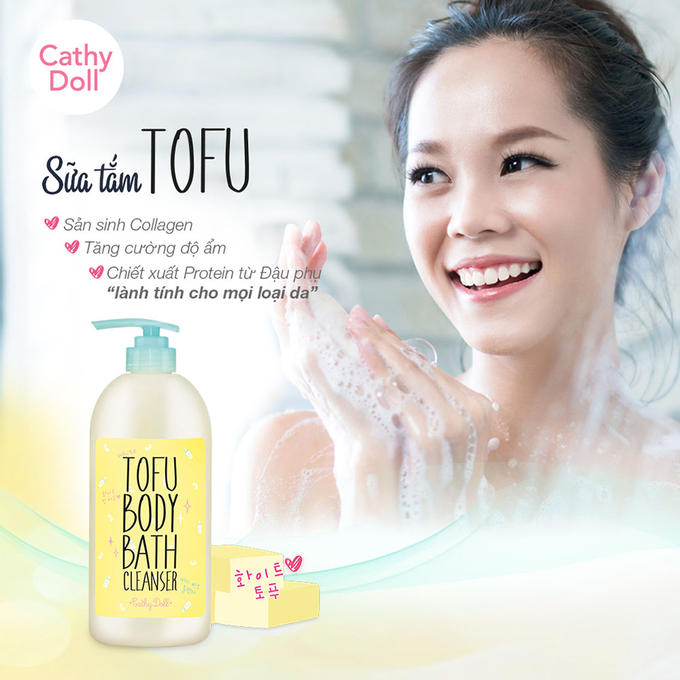 Sữa Tắm Đậu Phụ Cathy Doll White Tofu Body Bath Cleanser